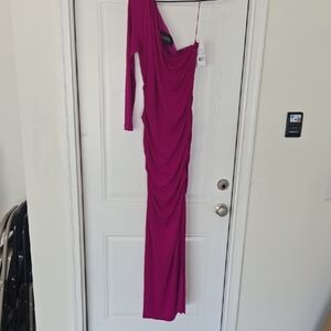 Elegant Magenta Evening Gown